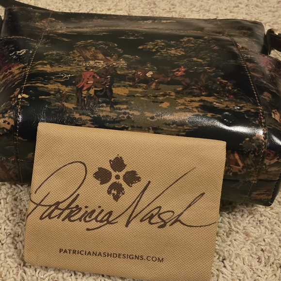 Patricia Nash Kent Countryside Aveley Multi Pocket Leather Suede Crossbody Bag - Picture 14 of 16